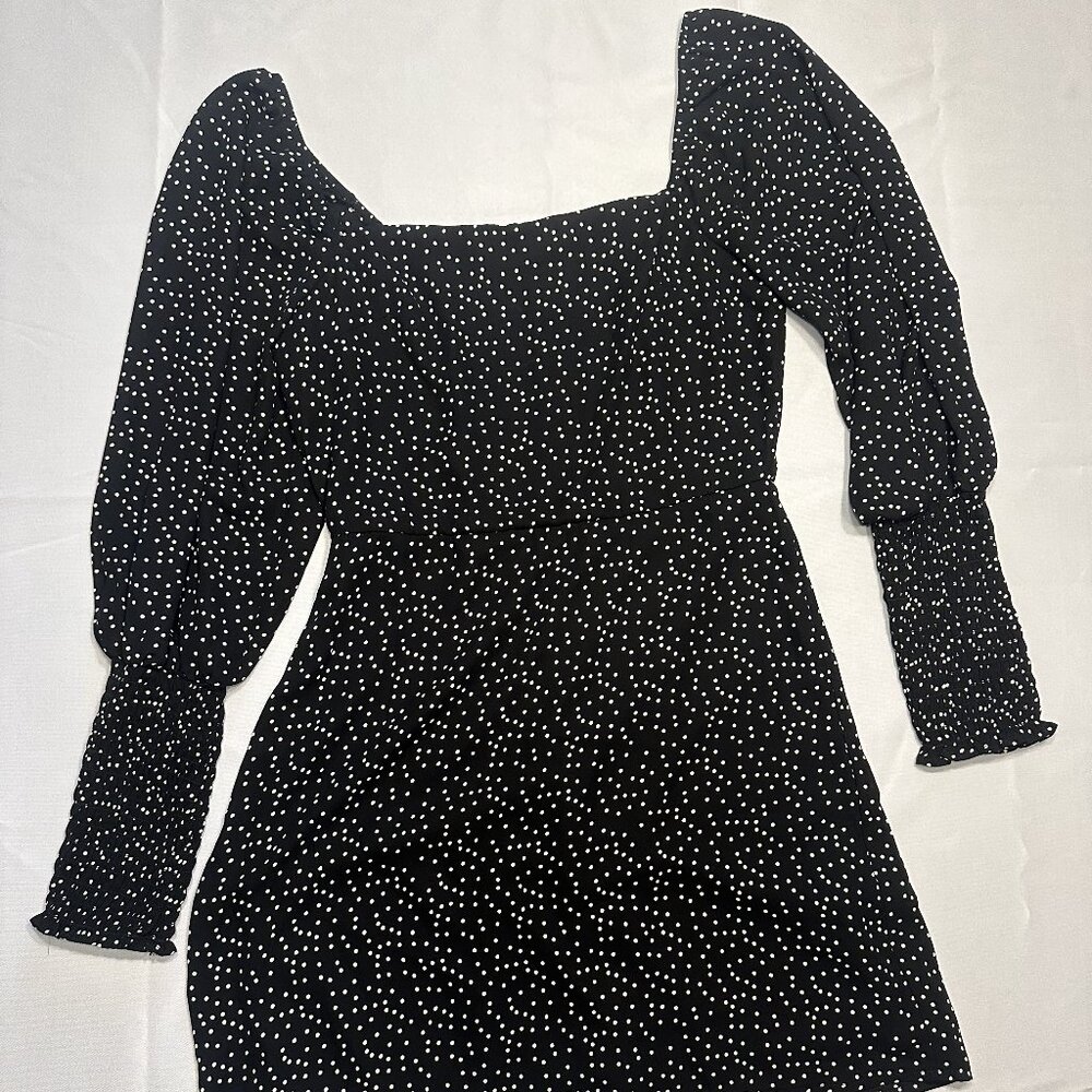 Polka Dot Long-sleeved Dress